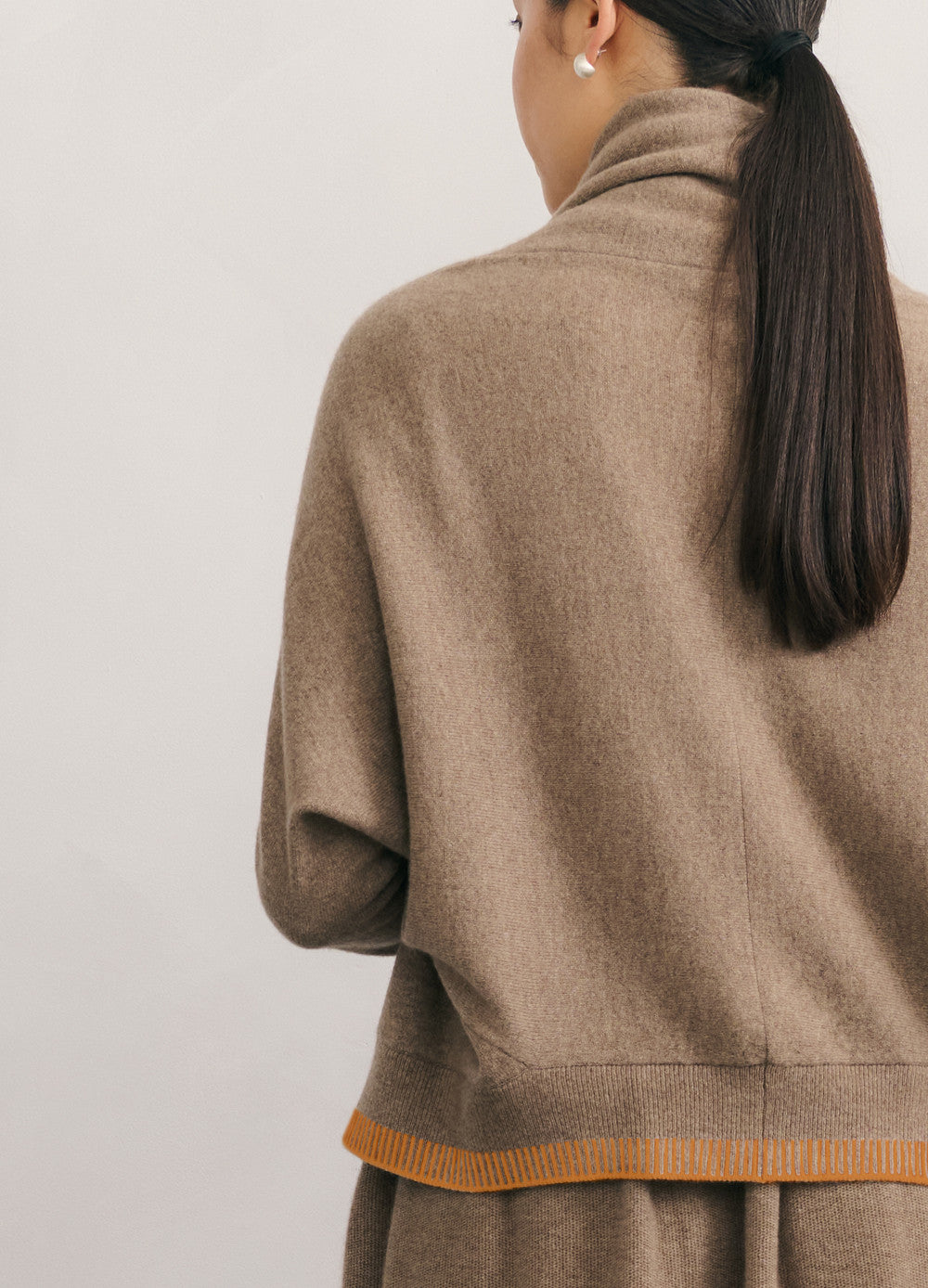 Cashmerism - Upside down cardi. Shitake.
