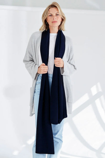 Mia Fratino - Cashmere Travel Wrap. Black.