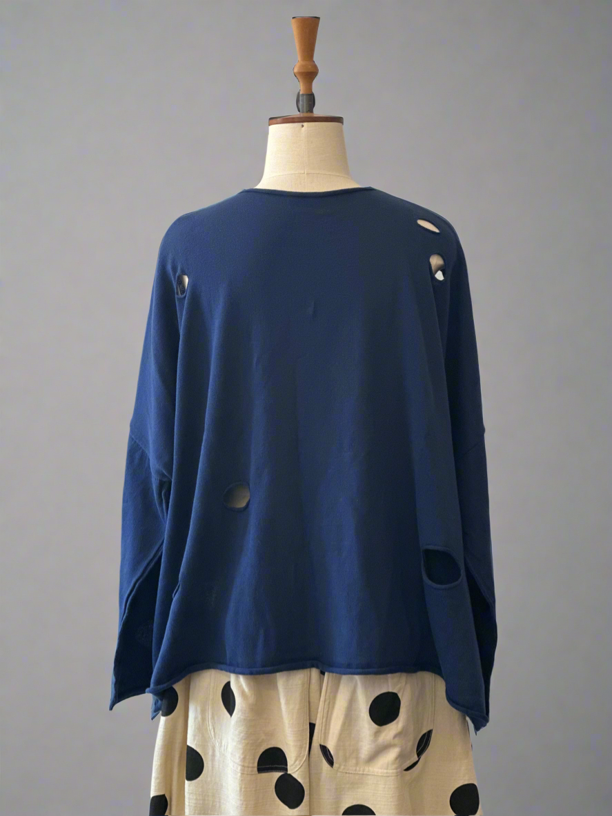 La Vaca Loca - Arena Knitted Top. BLUE.