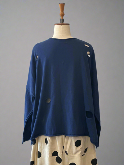 La Vaca Loca - Arena Knitted Top. BLUE.