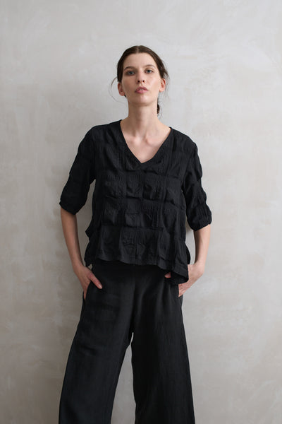 Vale and Ward - Mandy pant. Black Linen