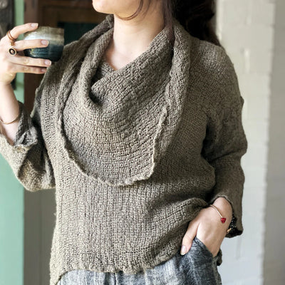 La Bottega Di Brunella - Maglia Delusa Campagna. Naturale.