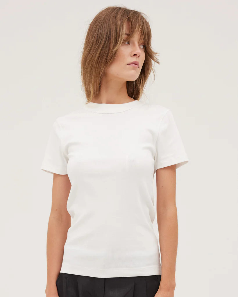 Cloth & Co - Ribbed tee. White