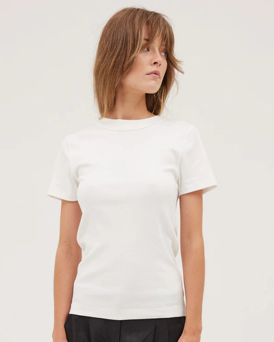 Cloth & Co - Ribbed tee. White
