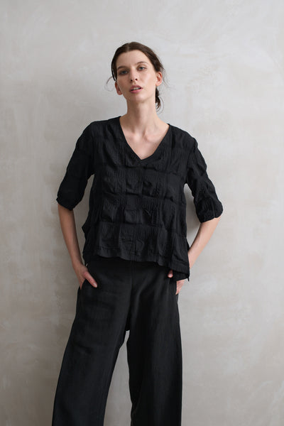 Vale and Ward - Mandy pant. Black Linen