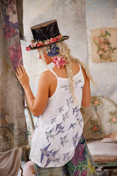 Magnolia Pearl - BIRD LANA TANK. Indigo Tribute.