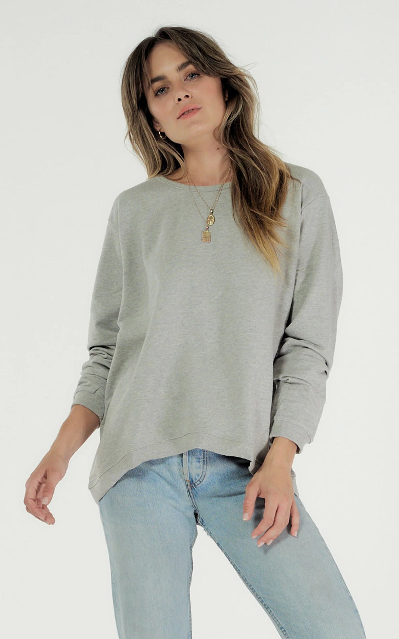Cle - Lucy Sweater. Grey Marle.