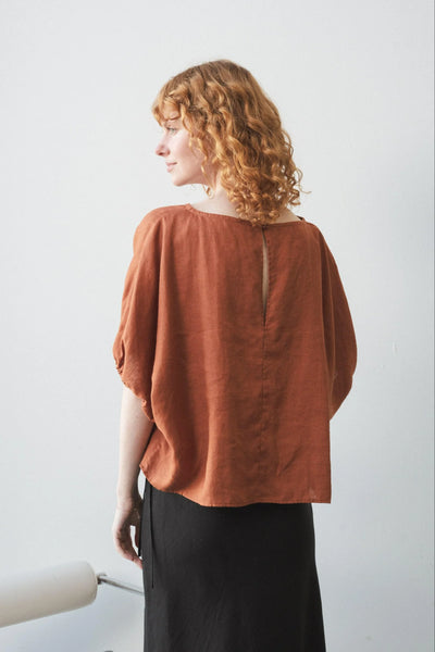 Lilly Pilly Tina Linen Top Cajun
