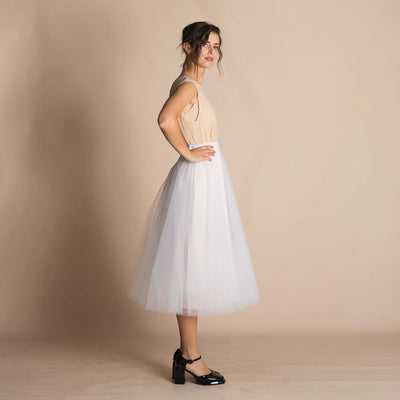 Megan Salmon - circle tutu. Ivory/Bush