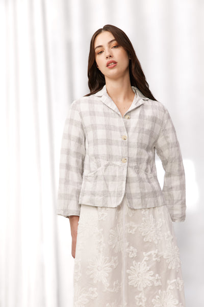 Vale and Ward - Eadie Jacket. Ash Check.