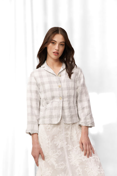 Vale and Ward - Eadie Jacket. Ash Check.