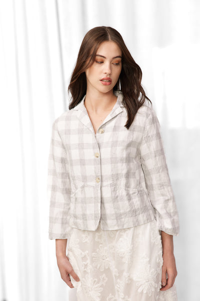 Vale and Ward - Eadie Jacket. Ash Check.