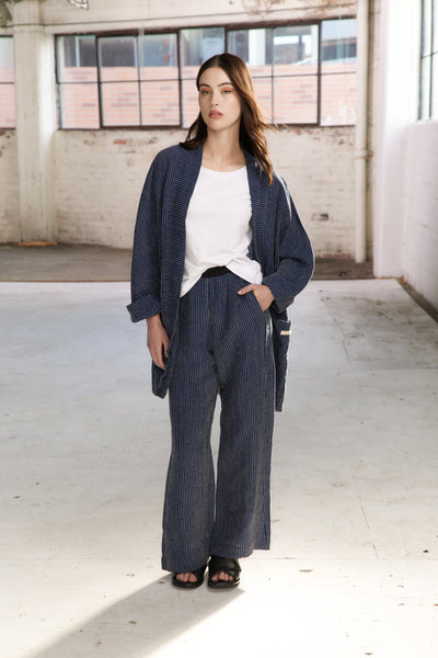 Vale and Ward - Joni Jacket. Navy Stripe