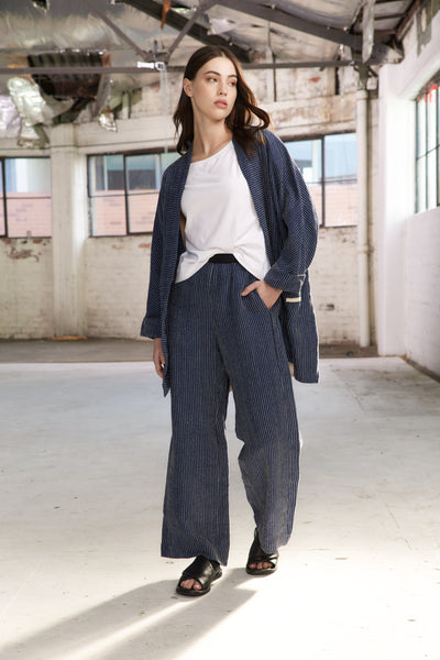 Vale and Ward - Joni Jacket. Navy Stripe
