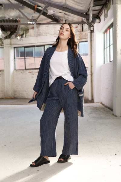 Vale and Ward - Joni Jacket. Navy Stripe