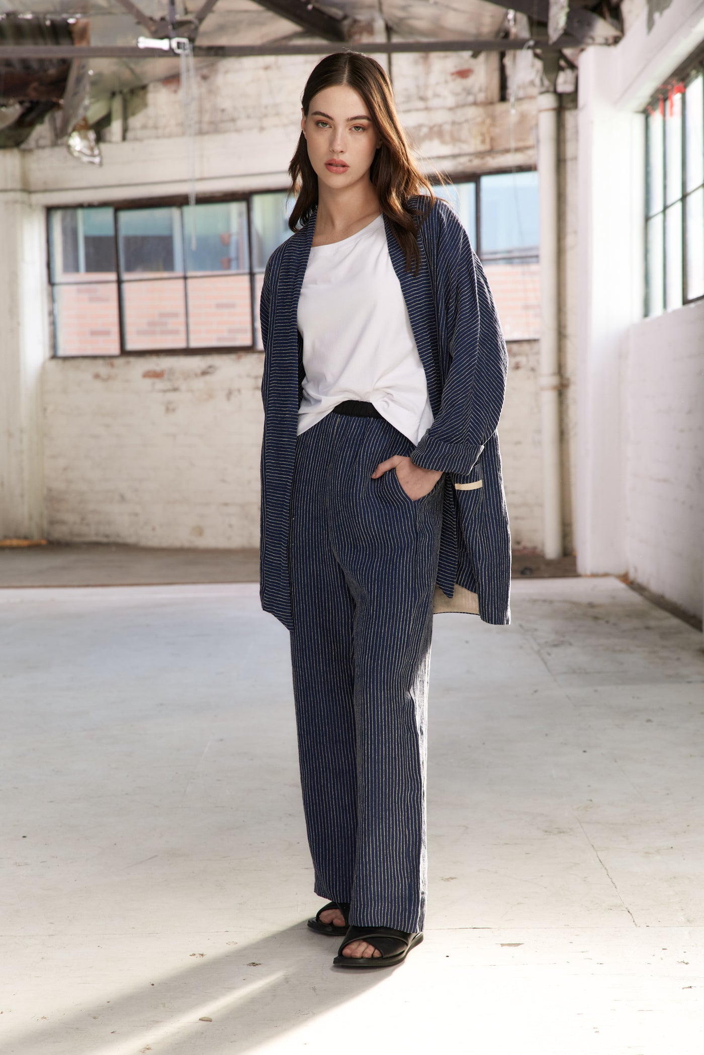 Vale and Ward - Joni Jacket. Navy Stripe