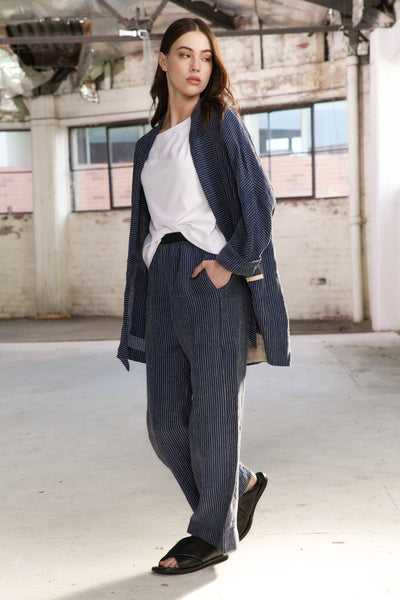 Vale and Ward - Joni Jacket. Navy Stripe