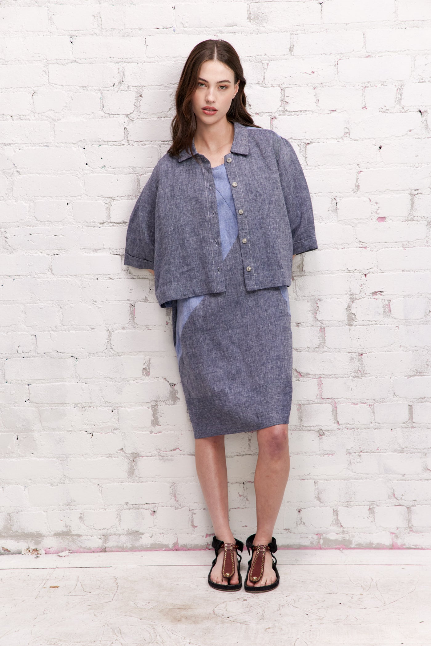 Vale and Ward - Hannah Top. Chambray.