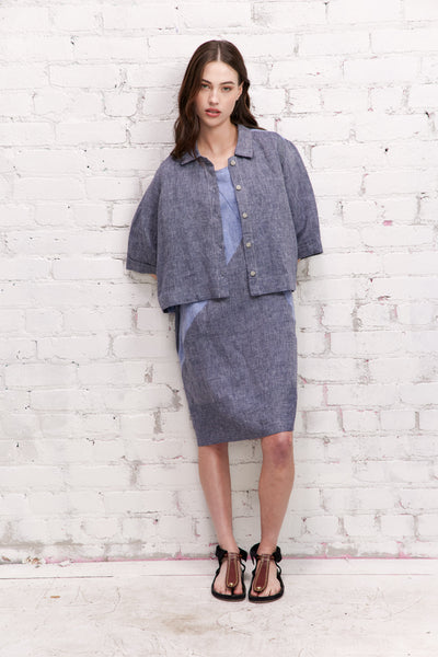 Vale and Ward - Hannah Top. Chambray.