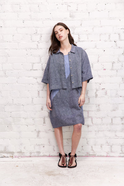 Vale and Ward - Hannah Top. Chambray.