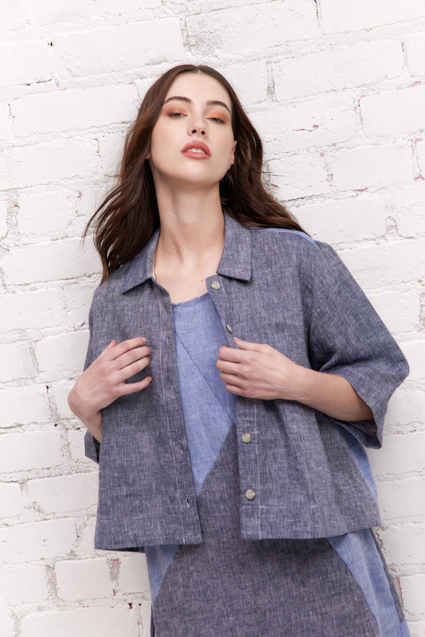 Vale and Ward - Hannah Top. Chambray.