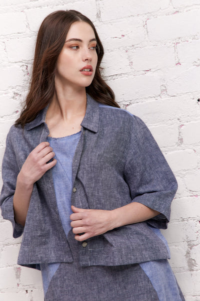 Vale and Ward - Hannah Top. Chambray.