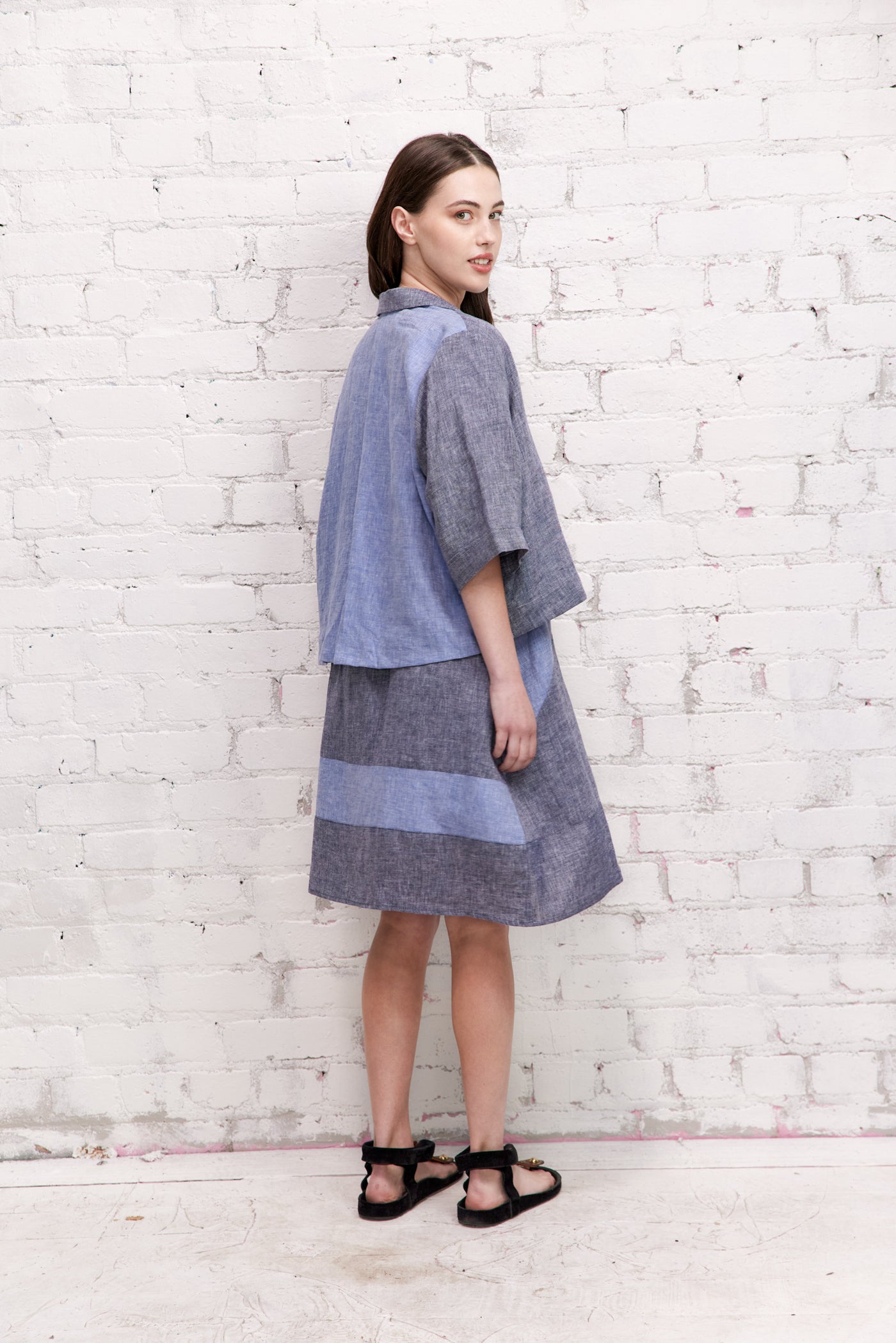 Vale and Ward - Hannah Top. Chambray.