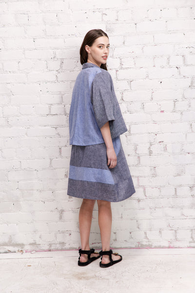 Vale and Ward - Hannah Top. Chambray.