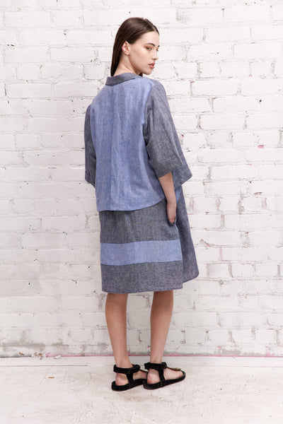 Vale and Ward - Hannah Top. Chambray.