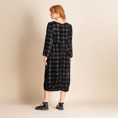 Megan Salmon - Tartan Giselle dress. Black Ivory