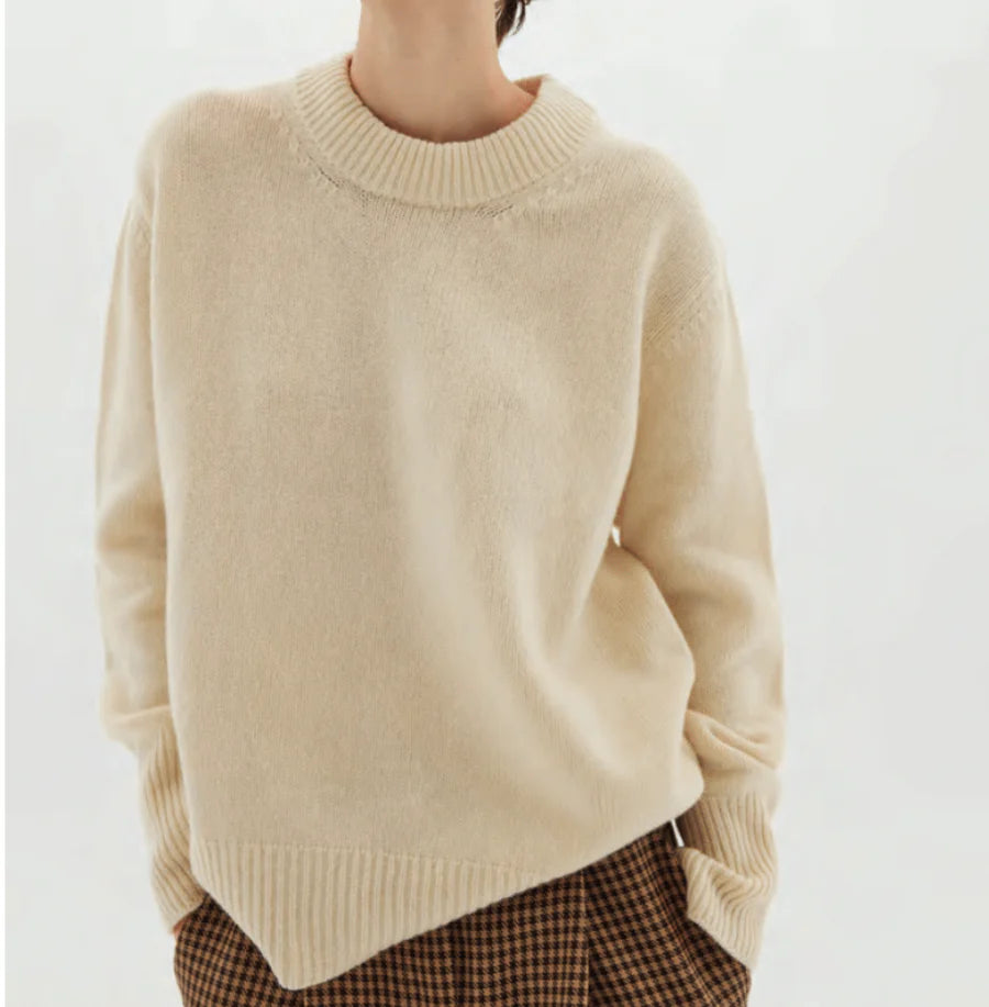 Cloth & Co classic crew jumper. Winter white.