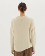 Cloth & Co classic crew jumper. Winter white.