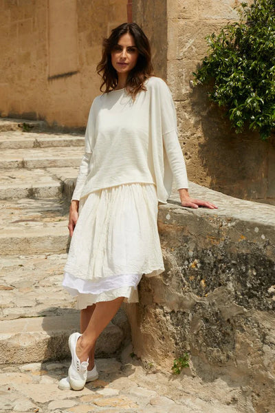 MEGBYDESIGN - Amélie Short Tutu Slip Dress. Cream COTTON.