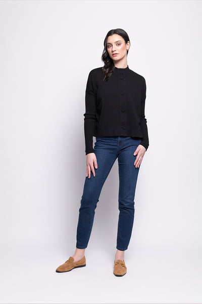 Foil - CFO7998 Early Riser Cardigan. Black