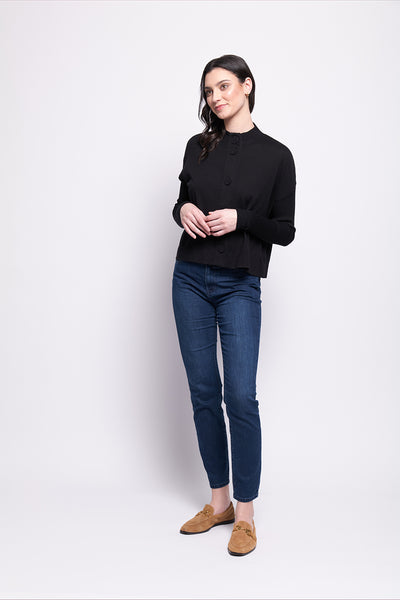 Foil - CFO7998 Early Riser Cardigan. Black