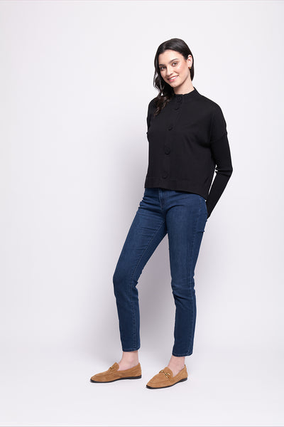 Foil - CFO7998 Early Riser Cardigan. Black