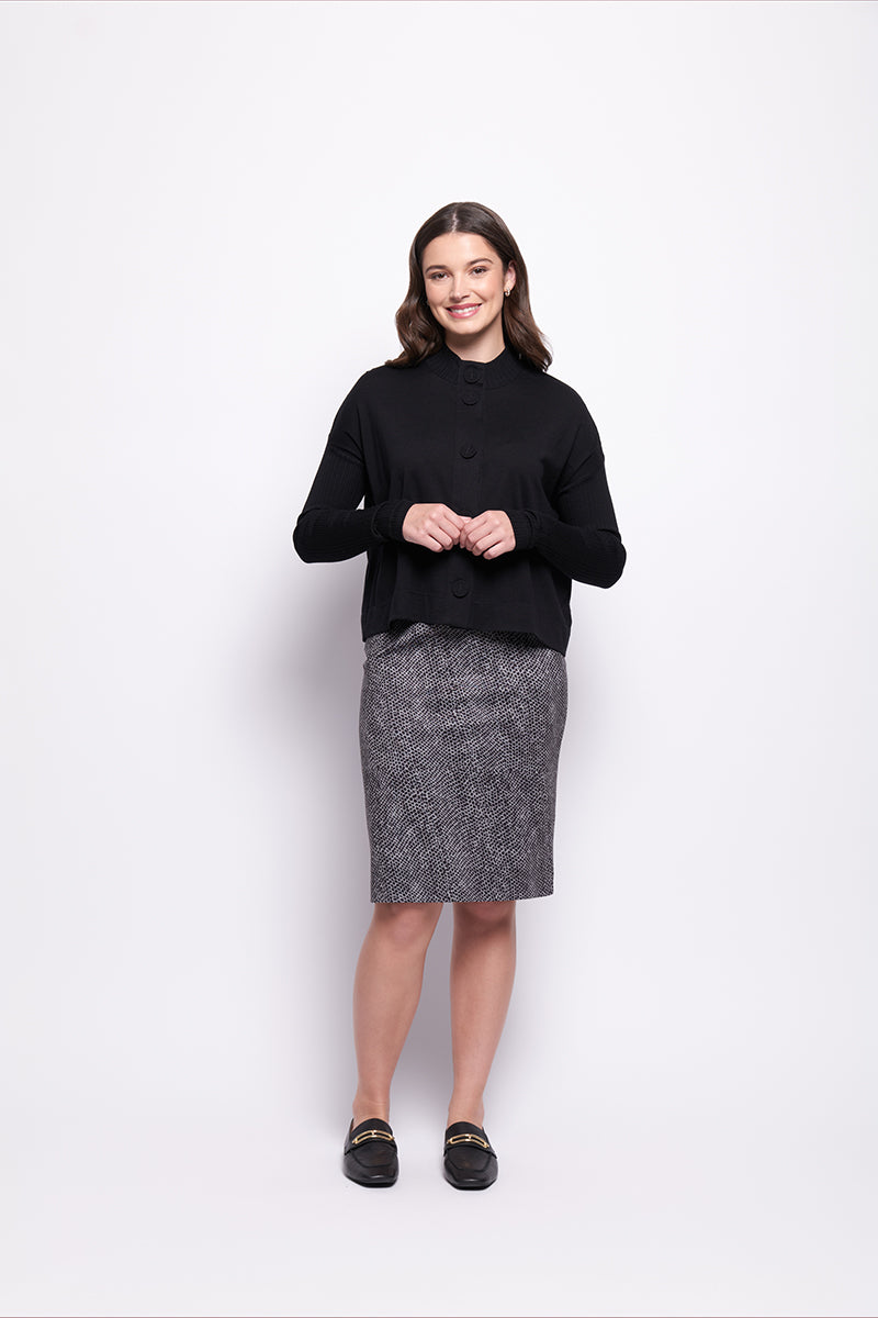 Foil - CFO7998 Early Riser Cardigan. Black