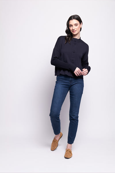 Foil - CFO7998 Early Riser Cardigan. Future Dusk