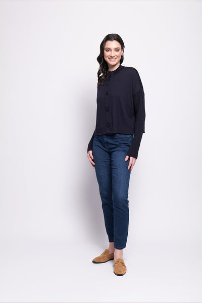 Foil - CFO7998 Early Riser Cardigan. Future Dusk