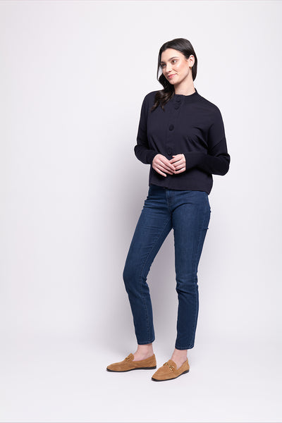 Foil - CFO7998 Early Riser Cardigan. Future Dusk