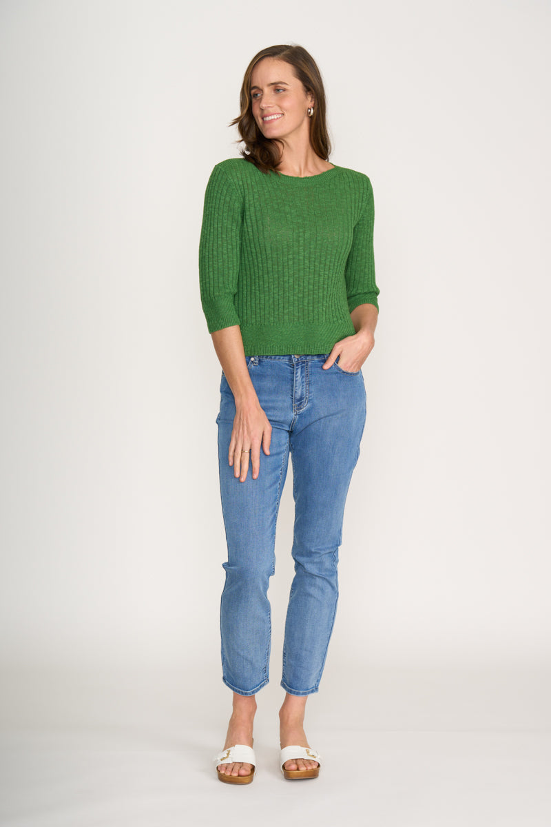 Foil - Knitty Gritty Sweater CFO8192. Palm.