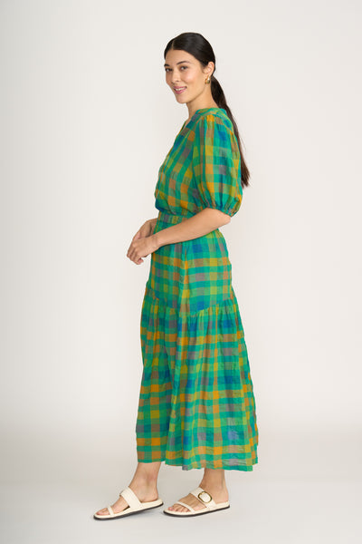 Foil - Checkmate Skirt CFO8340. Green Check.