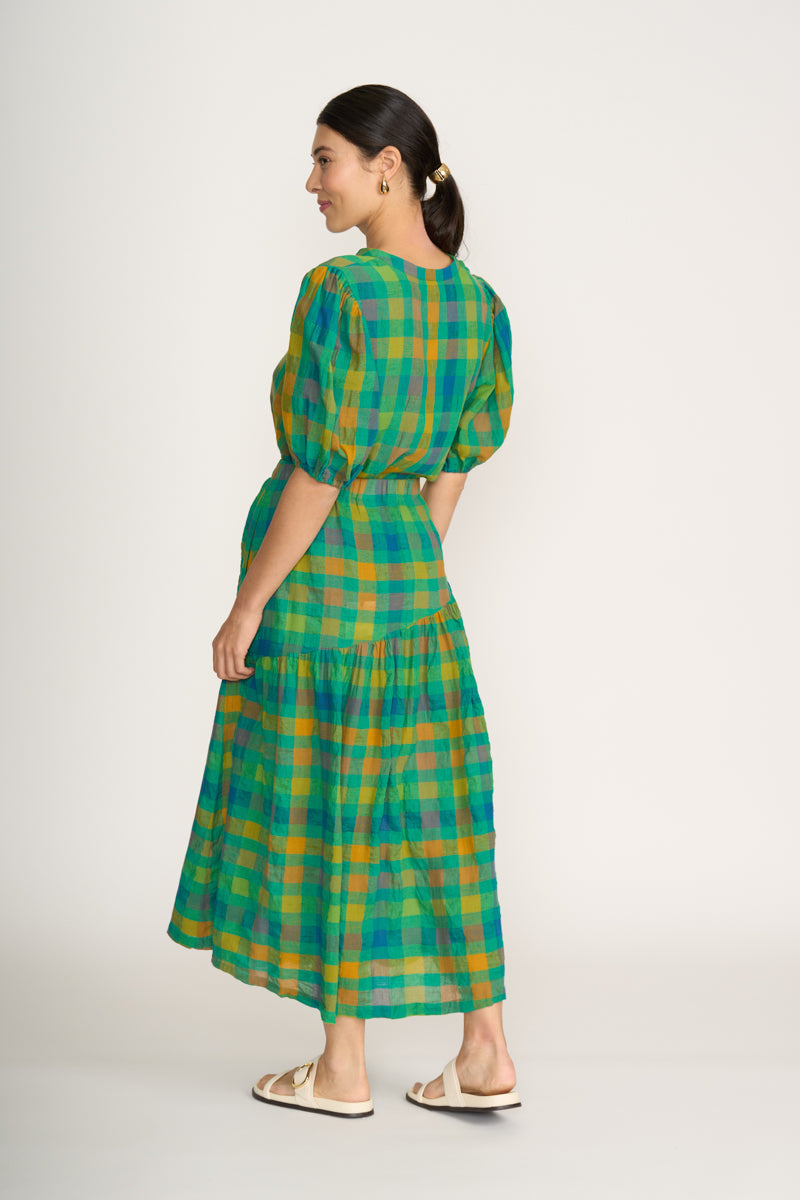 Foil - Checkmate Skirt CFO8340. Green Check.