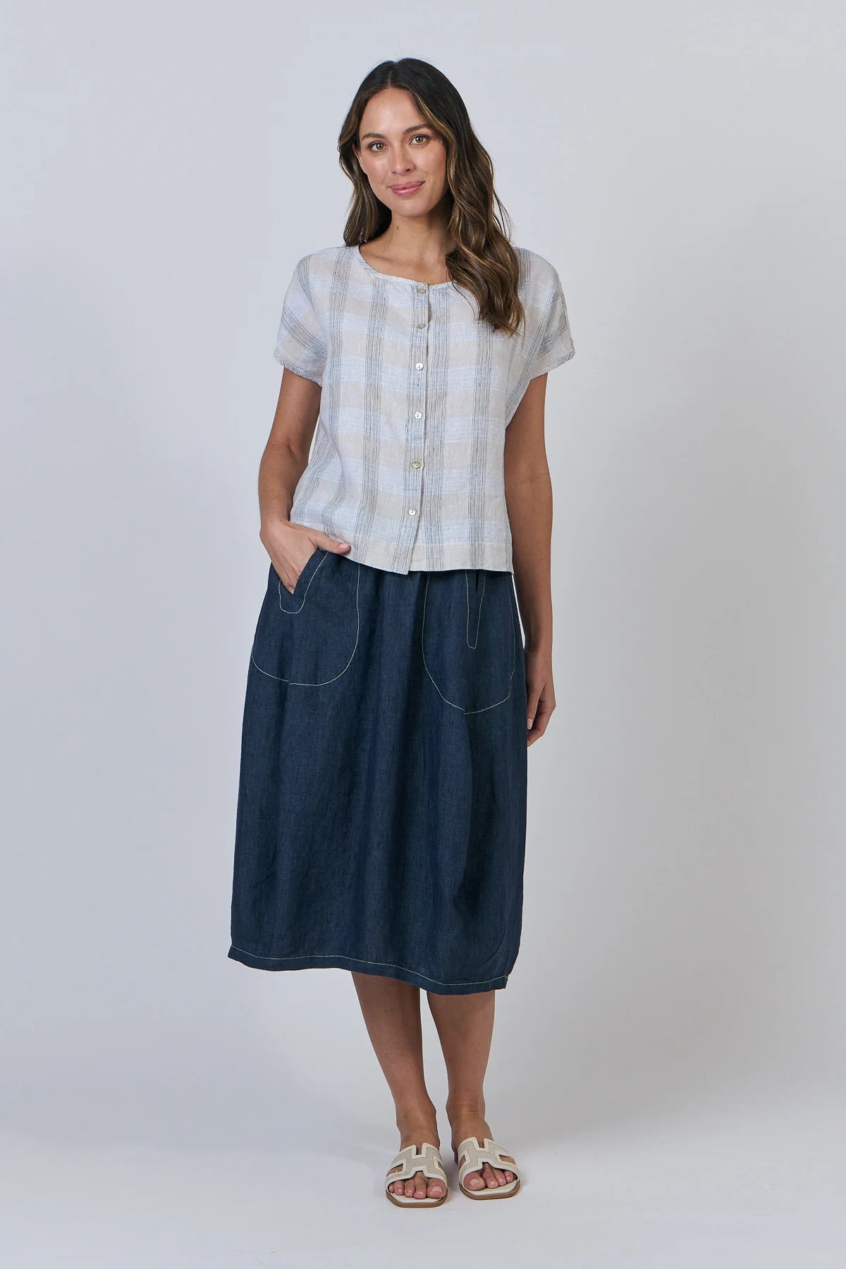 Naturals by O&J - GA504 Blouse. Mesh.