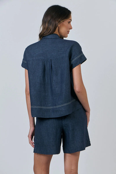 Naturals by O&J - GA533 Blouse. Poseidon.