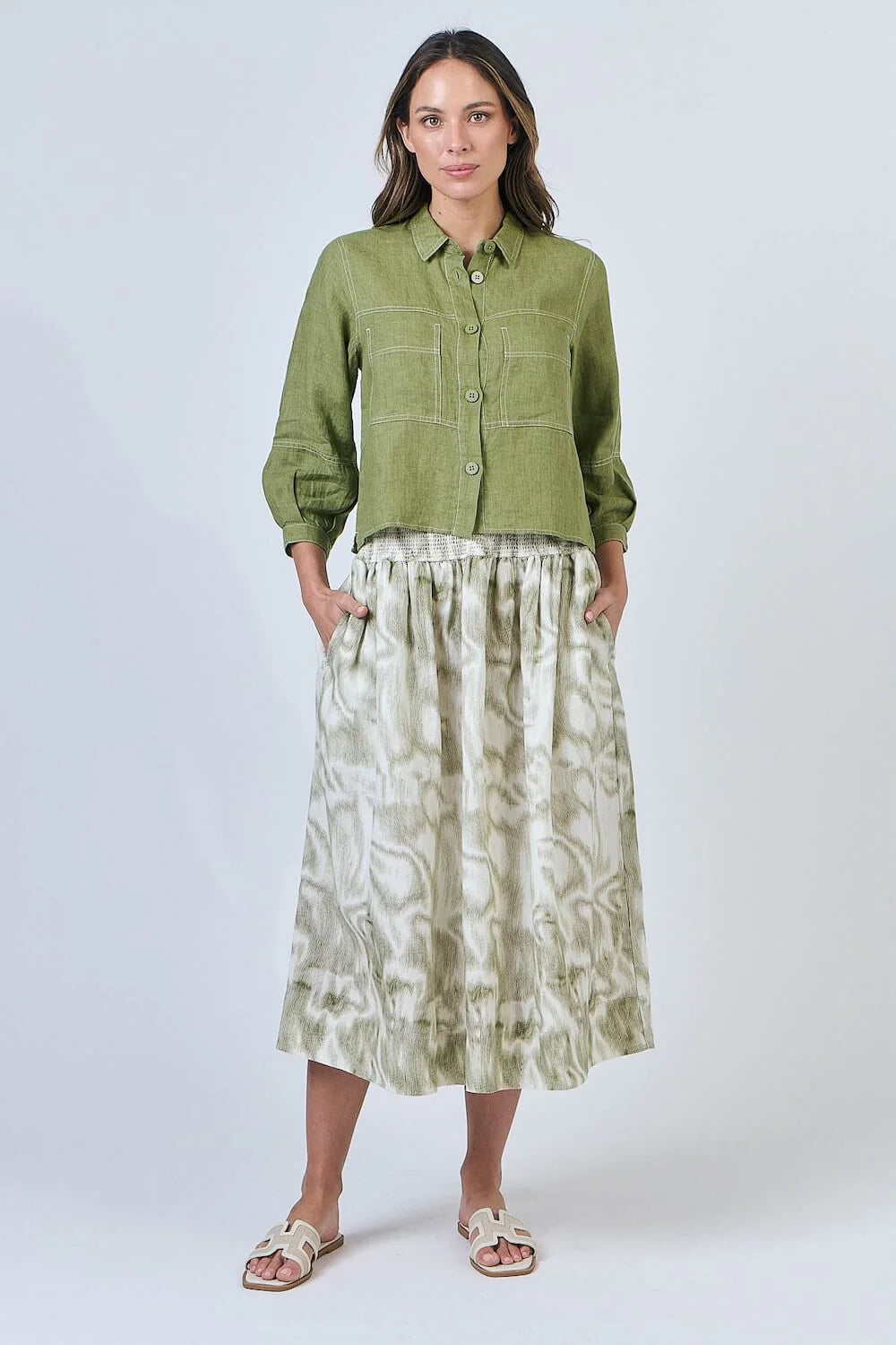 Naturals by O&J - GA598 Jacket. Moss.