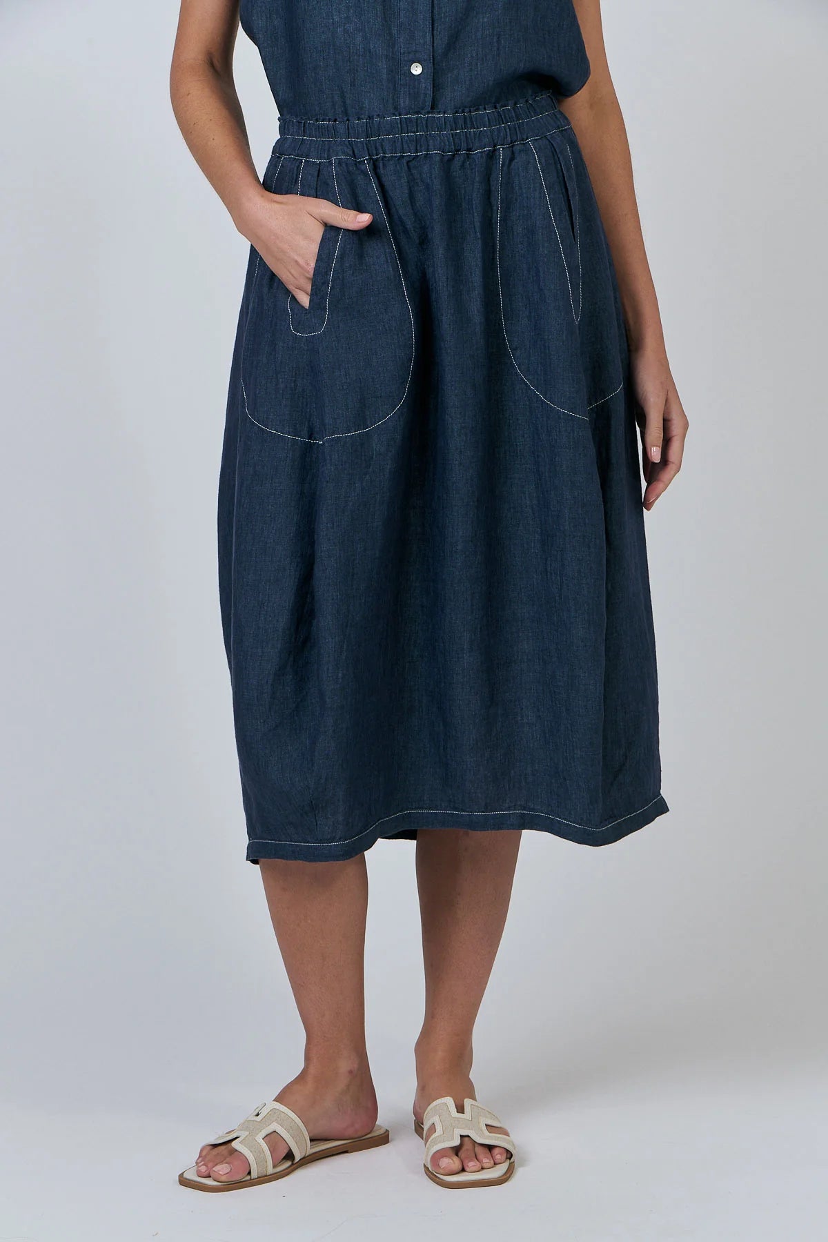 Naturals by O&J - GA639 Skirt. Poseidon.