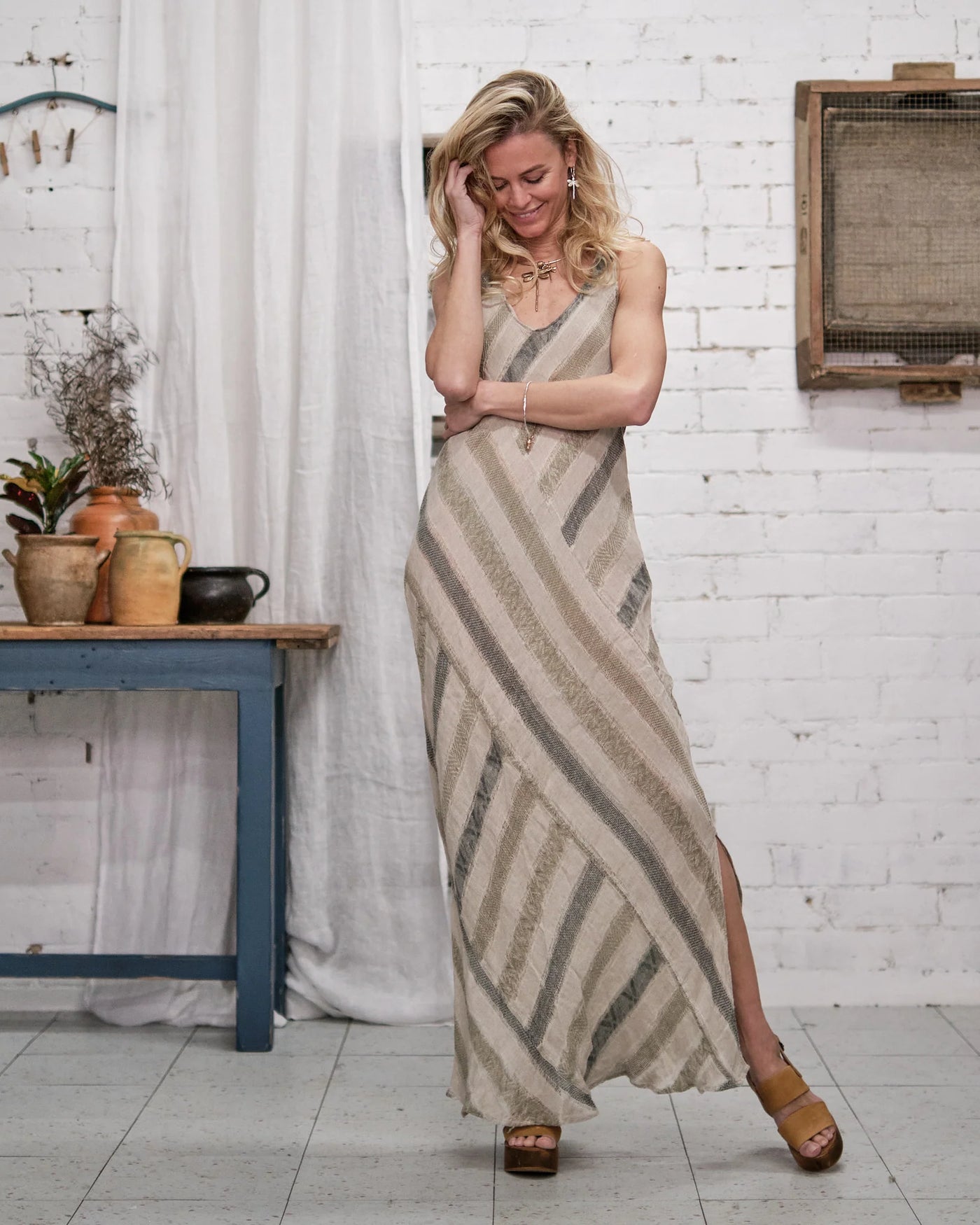 La Bottega Di Brunella - Vestito Ondoso Naturale