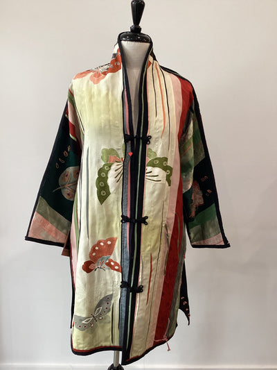 Monika Freidel Longline Kimono Jacket - Greens