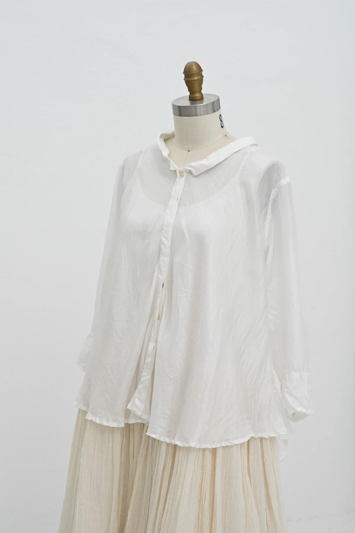 Meg By Design - Eloise Silk Blouse White